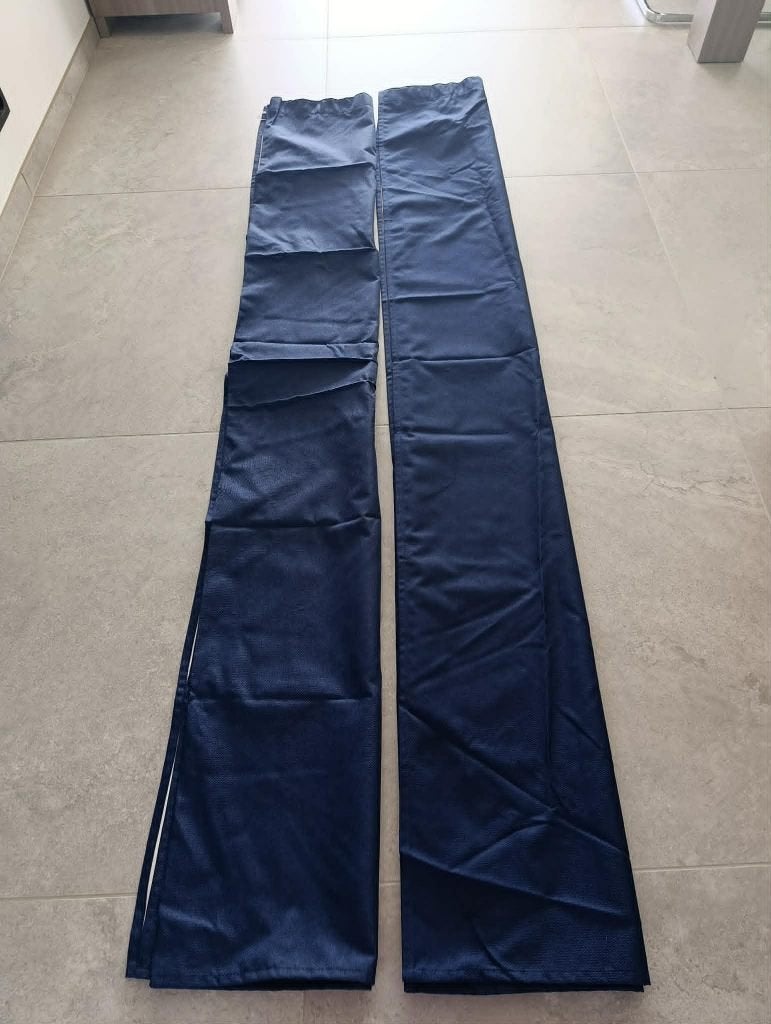 2 rideaux occultant Linder, à galon fronceur, 140x240 cm, Ophalen, Gebruikt, Blauw, Linder