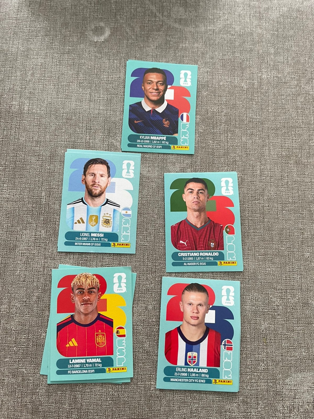 Panini World cup 2026. Alle 5 topspelers., Ophalen of Verzenden, Zo goed als nieuw