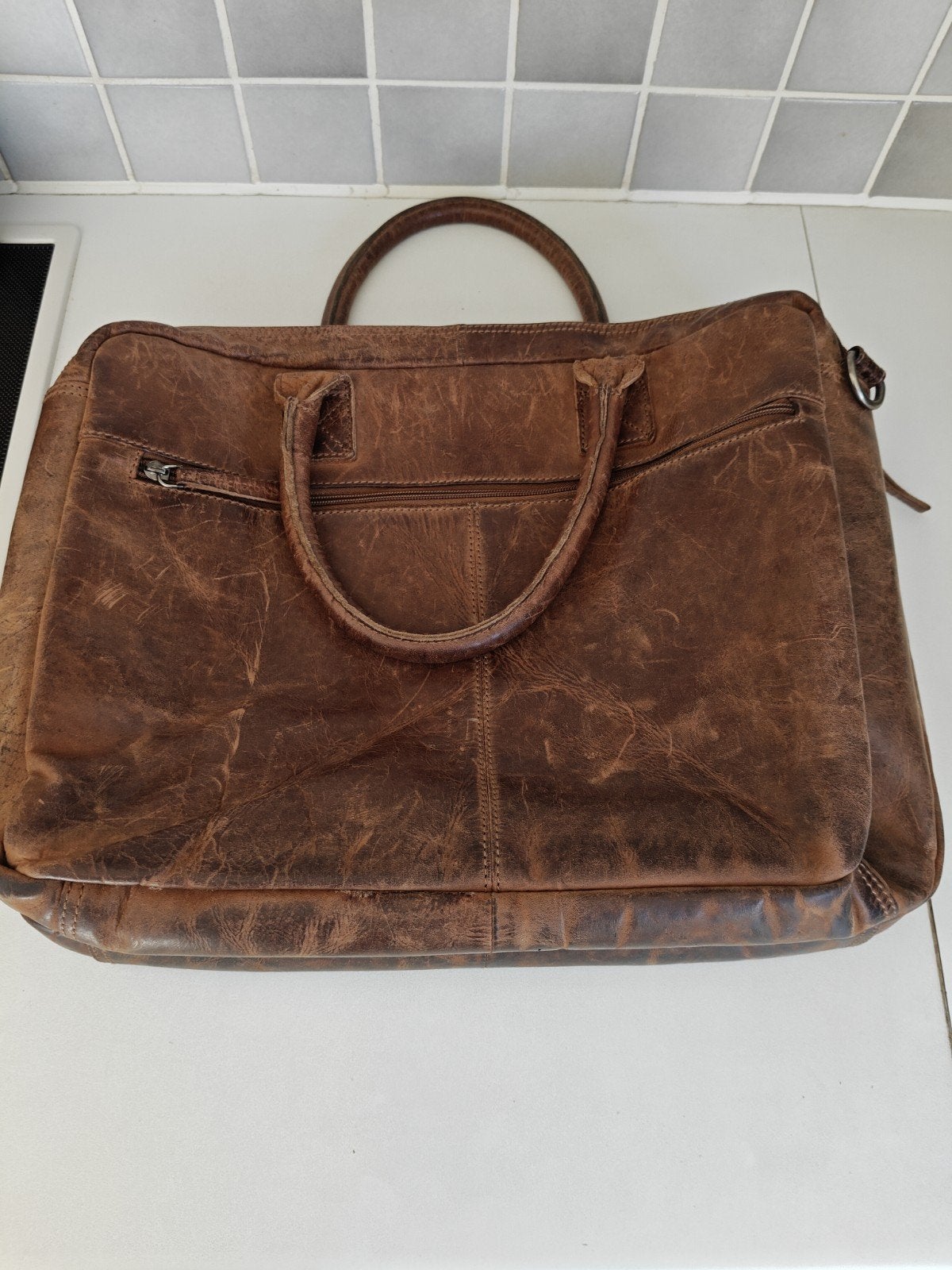 aktetas/laptoptas, Meerdere vakken, Bruin, Aktetas, Ophalen of Verzenden