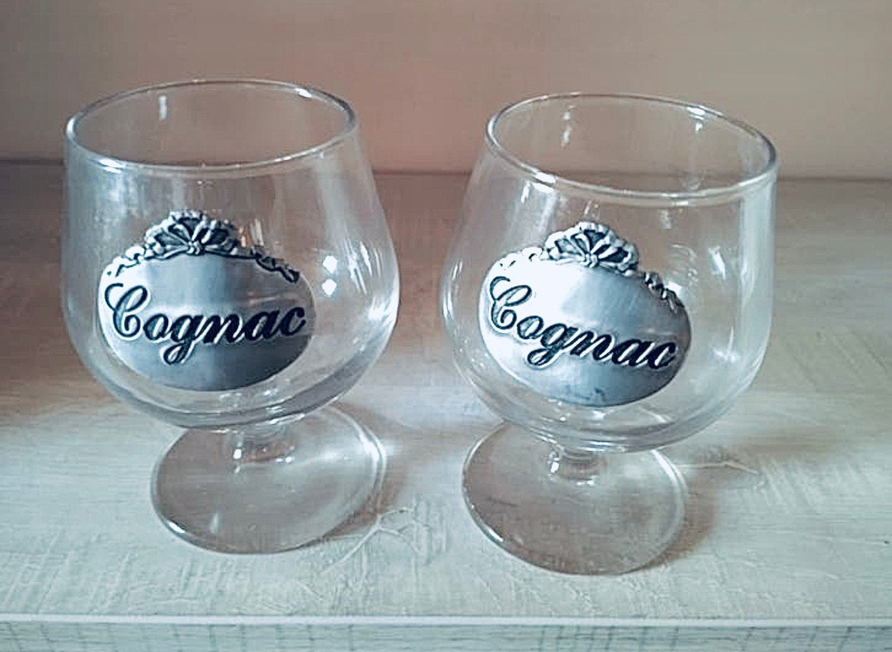 Lot 2 verres à cognac vintage de la marque Luminarc, Enlèvement, Comme neuf