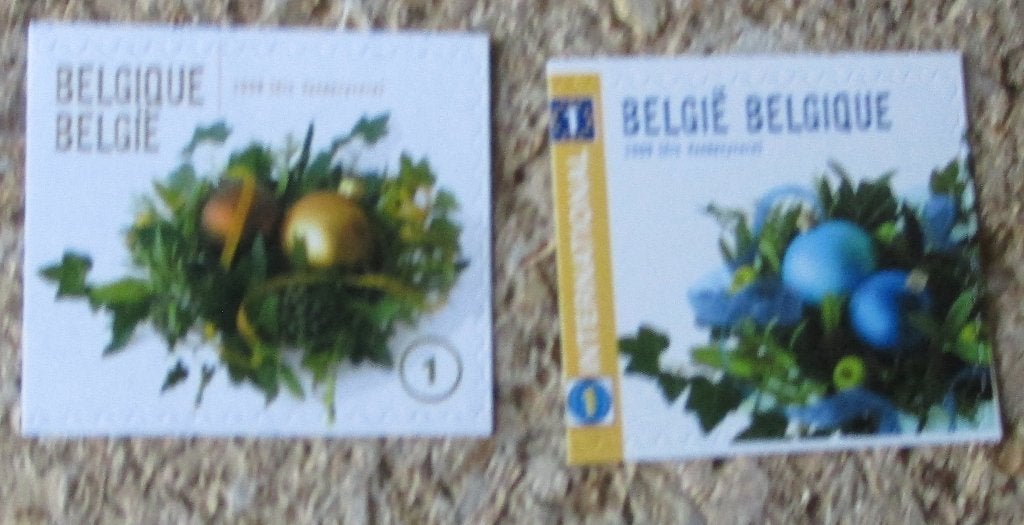 2 zelfklevende postzegels kerst 2009, Postzegels en Munten, Kerst, Frankeerzegel, Ophalen of Verzenden, Zonder stempel