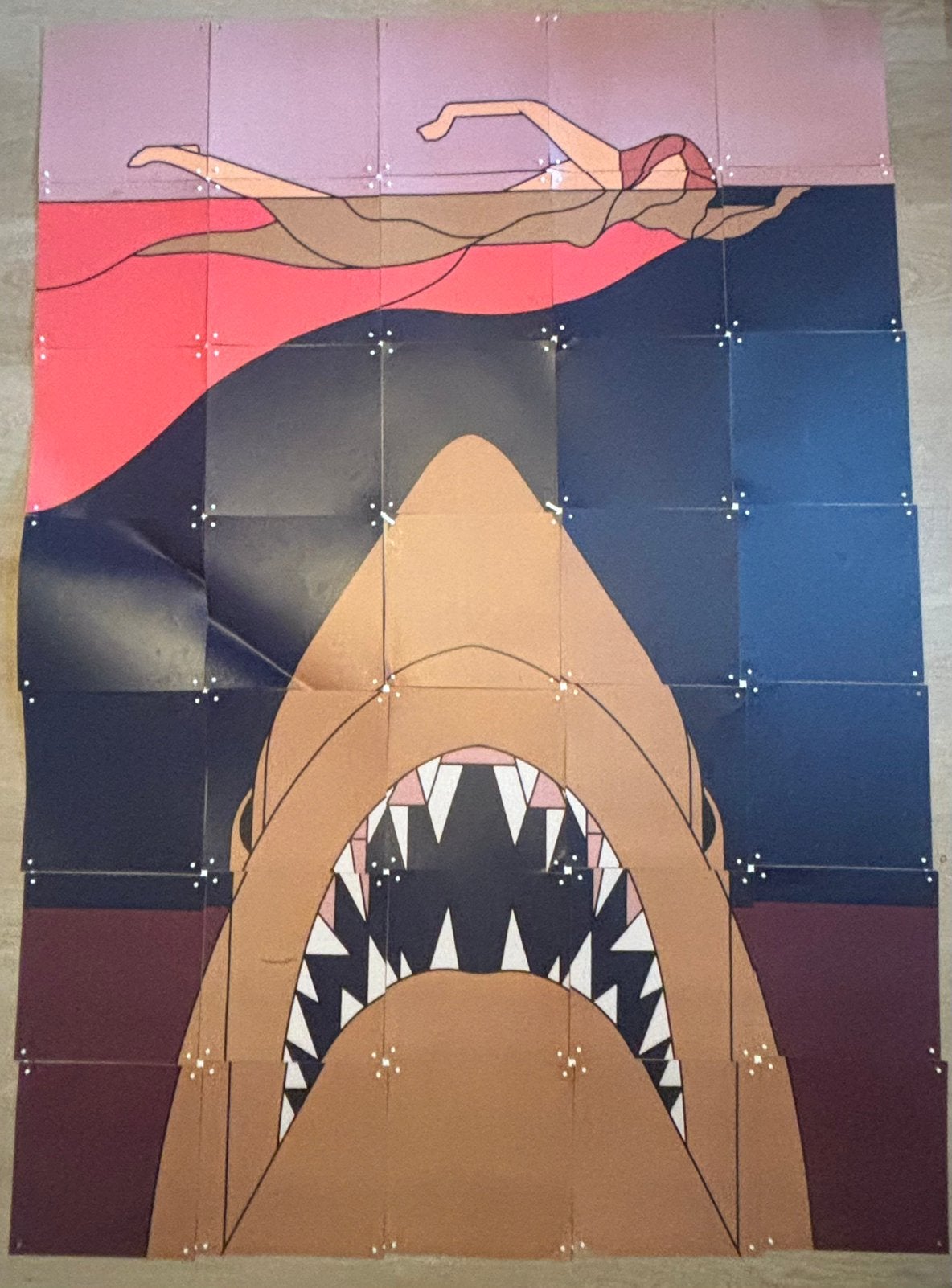 Jaws wanddecoratie, Enlèvement