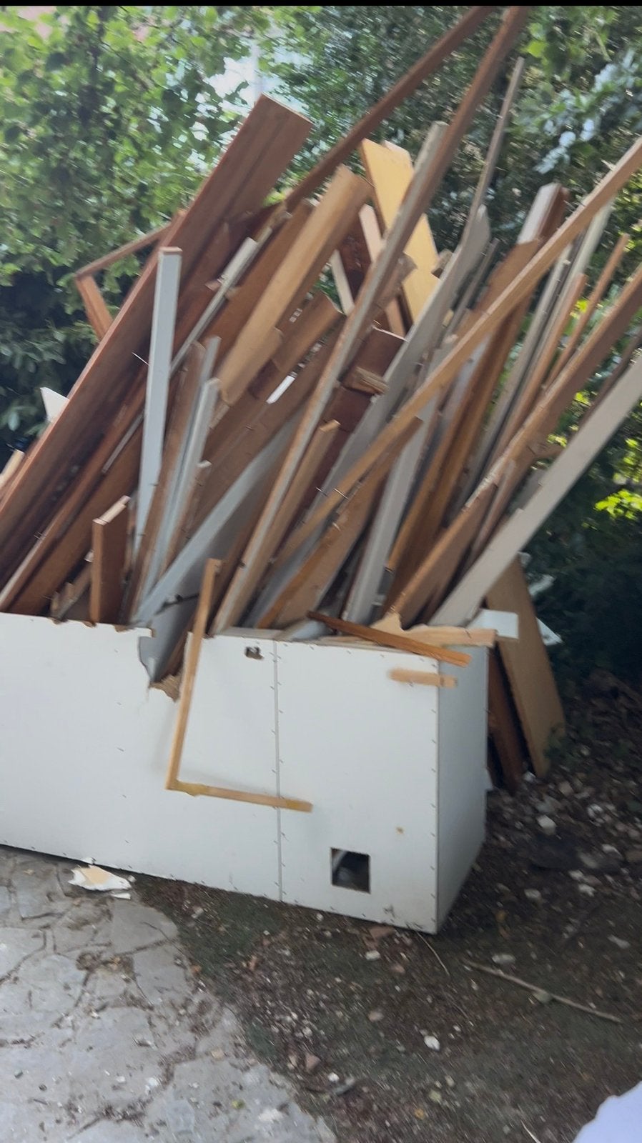 Gratis hout, Enlèvement