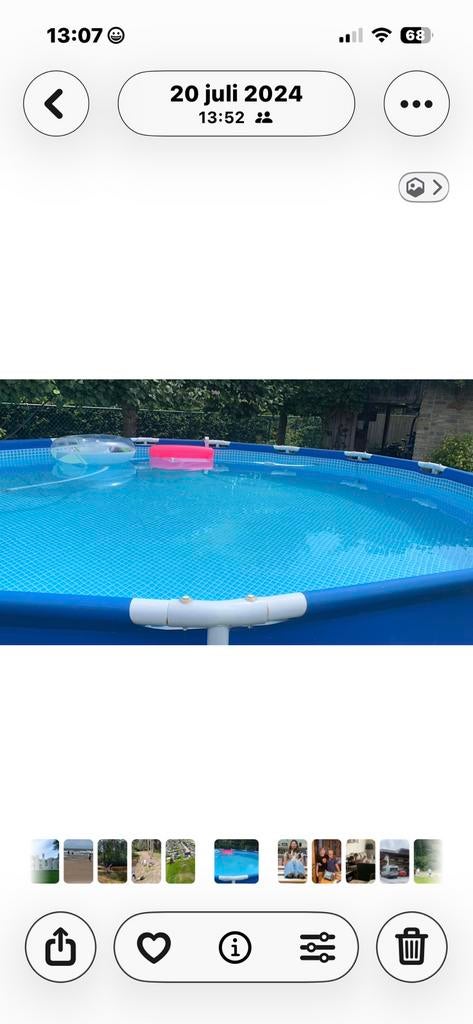 Intex zwembad met zandfilter en verwarming, Gebruikt, Rond, 300 cm of meer, Ophalen