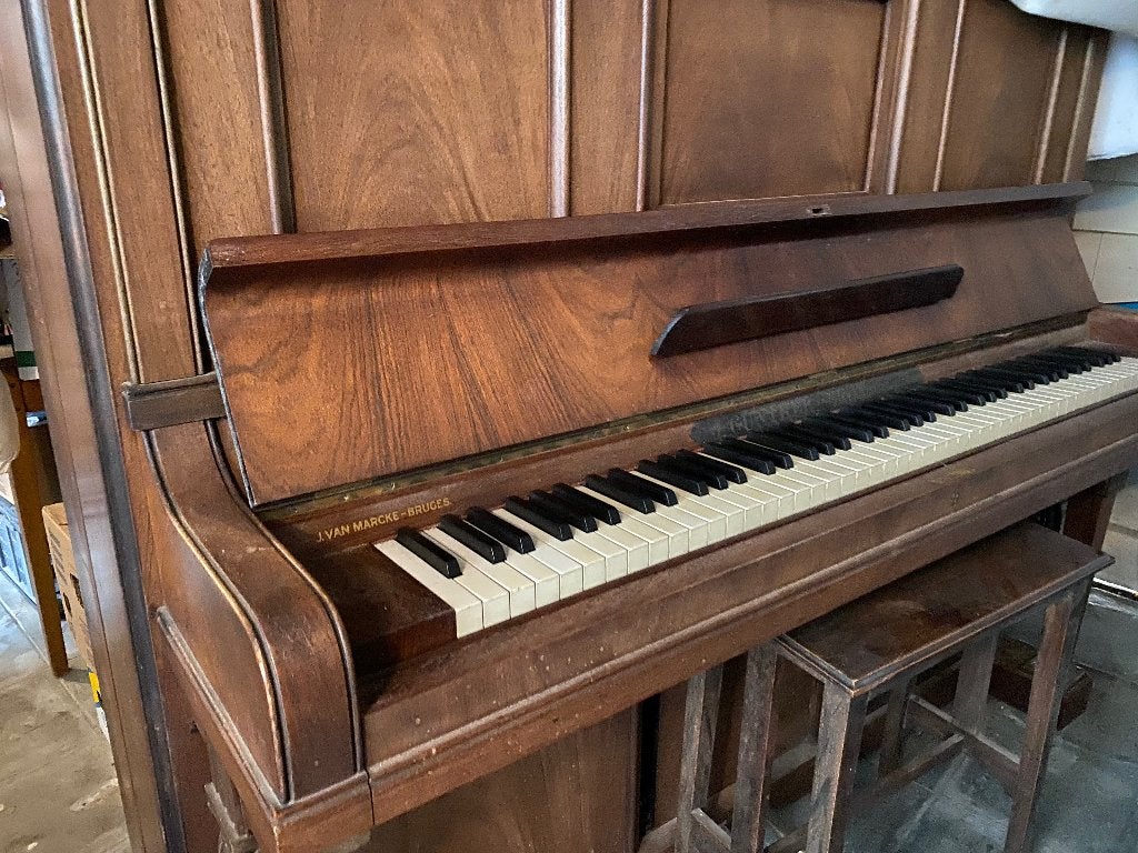 Piano, Muziek en Instrumenten, Piano's, Ophalen, Gebruikt, Bruin, Piano