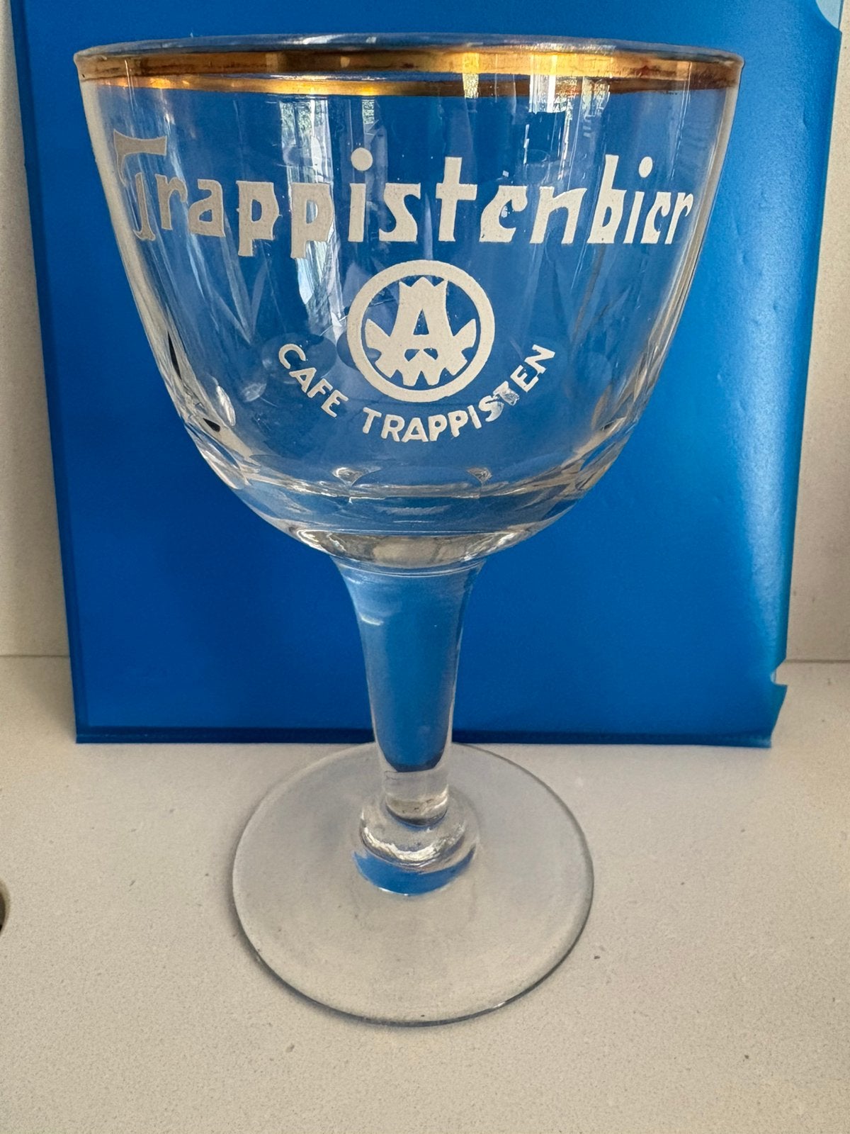 Café trappisten Glas Westmalle, Ophalen of Verzenden, Zo goed als nieuw
