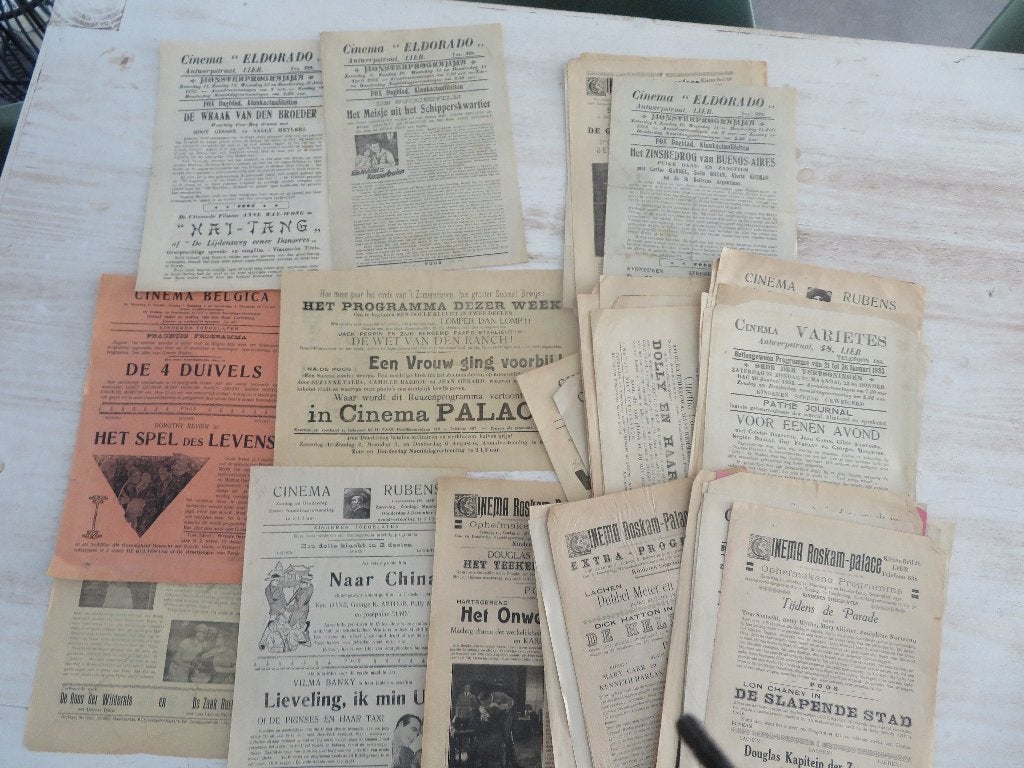 laatste lot +50 postertjes Cinema Cinemazalen Lier, Ophalen of Verzenden, Zo goed als nieuw, Gebouw, Voor 1940
