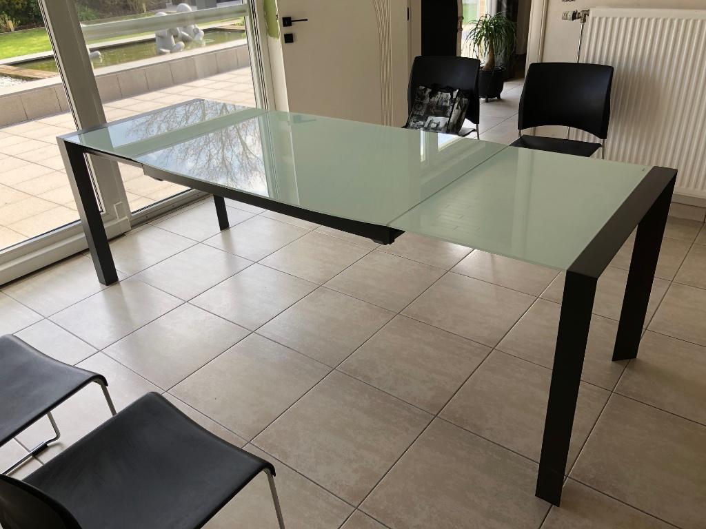 keukentafel, Huis en Inrichting, Tafels | Eettafels, Ophalen, Gebruikt, 200 cm of meer, 50 tot 100 cm