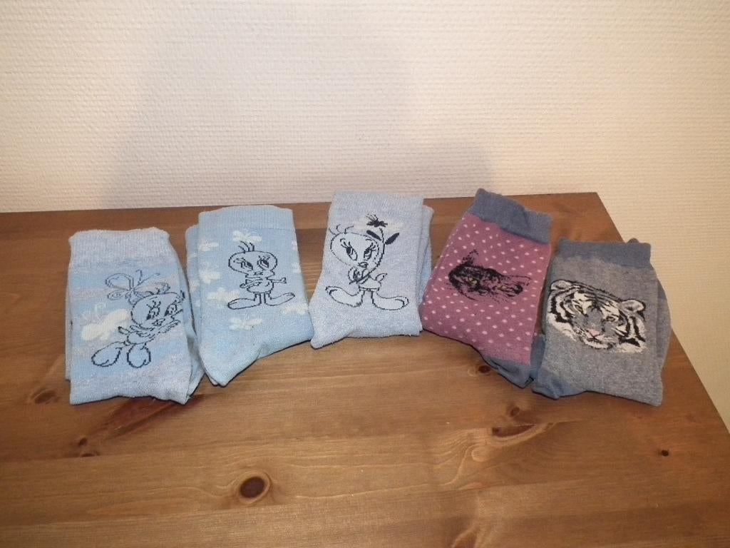 5 paires de chaussettes pour femme (39/41), Chaussettes et Chaussettes genoux, Taille 39 à 42, C&A et Véritas, Porté