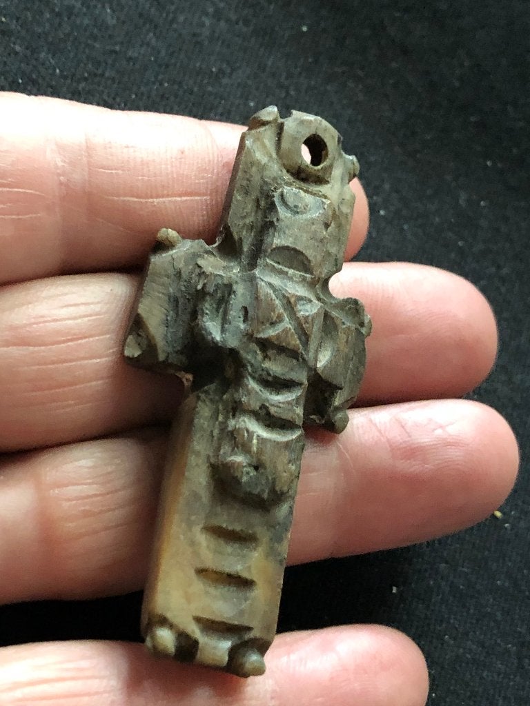 Byzantijns OUD orthodox KRUIS hanger van BOT bodemvondst, Antiek en Kunst, Ophalen of Verzenden