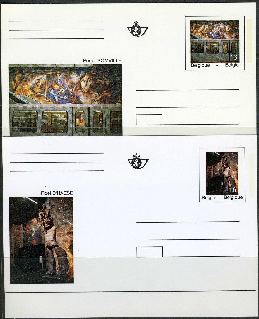 (B) BK46/47 1994 - Œuvres d'art du métro de Bruxelles, Envoi, Non oblitéré, Neuf