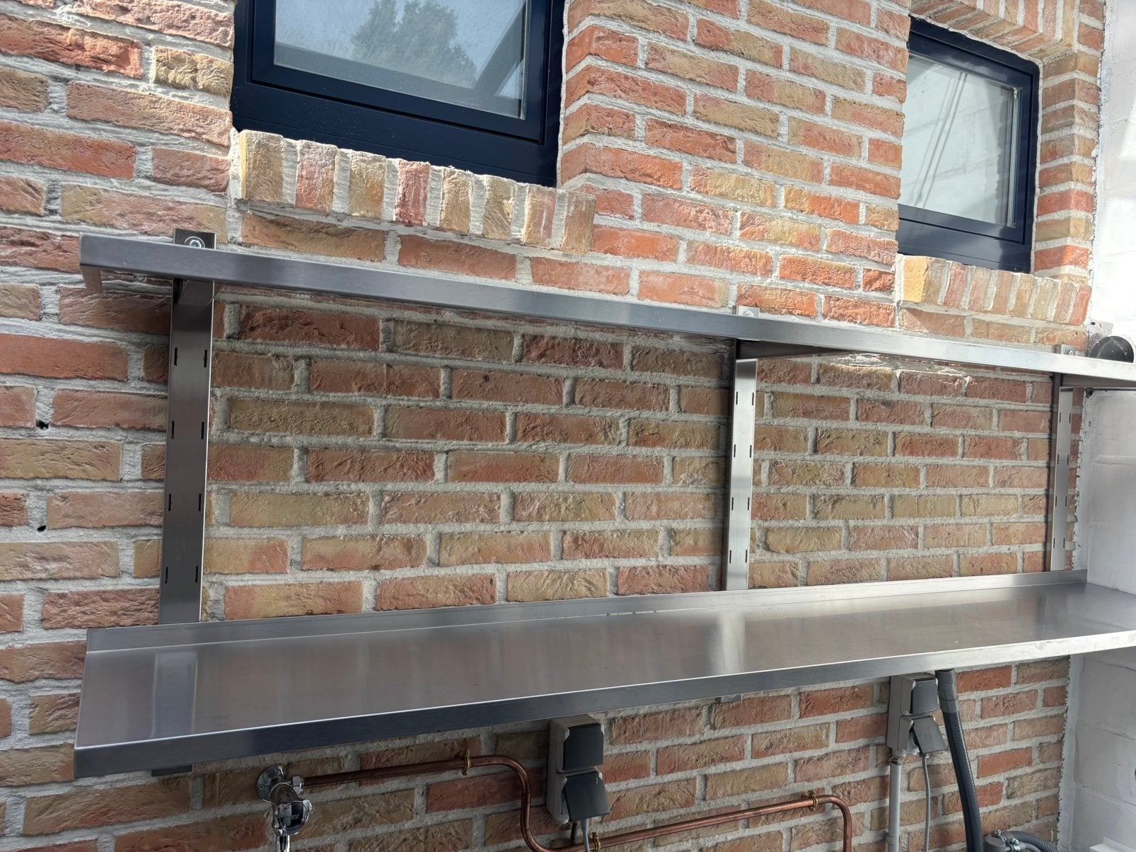 Wandplanken inox, Huis en Inrichting, Ophalen, Zo goed als nieuw