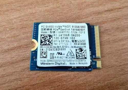 512 Gb SSD WD SN530 SN520 NVMe M.2 Type 2230 Gen 3x4, Intern, Gebruikt, SSD, Ophalen of Verzenden