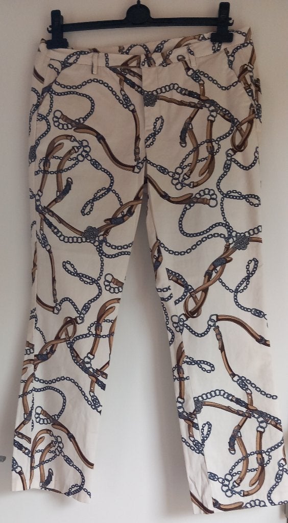 Jean slim fit Liu Jo de luxe imprimé en chaîne —US 30 — ZGAN, Taille 38/40 (M), Enlèvement ou Envoi, Liu Jo, Comme neuf