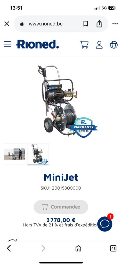 MINIJET RIODED, Enlèvement ou Envoi, Comme neuf