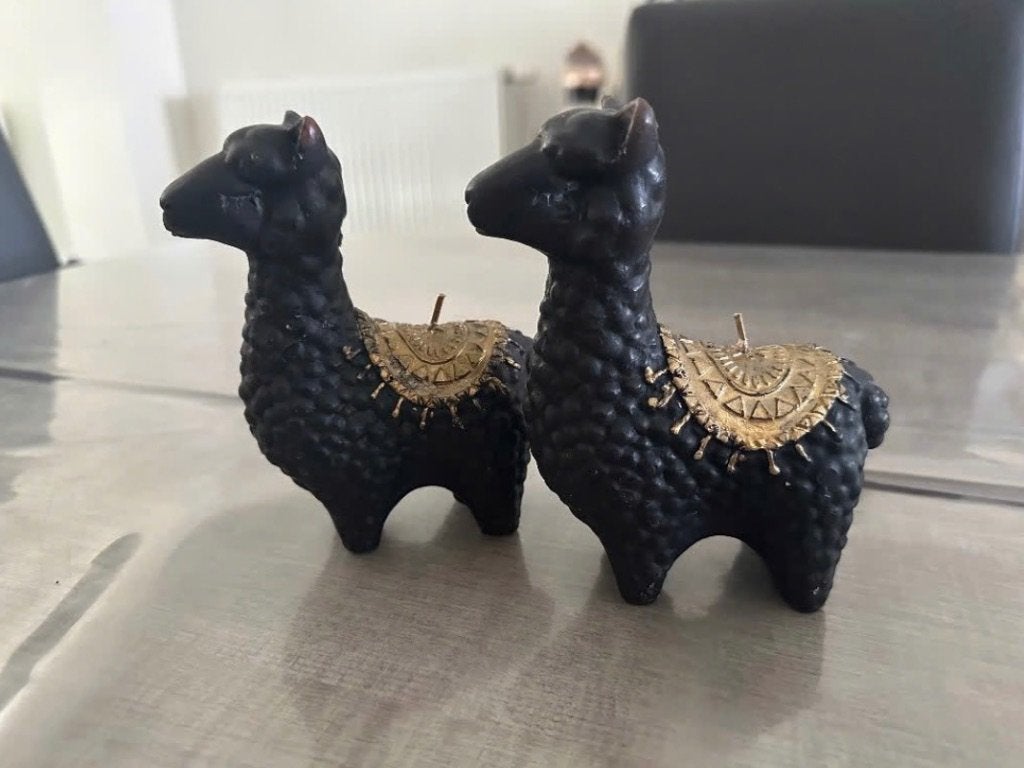 2 lama kaarsen, Huis en Inrichting, 10 cm, Zwart, Nieuw, Ophalen of Verzenden