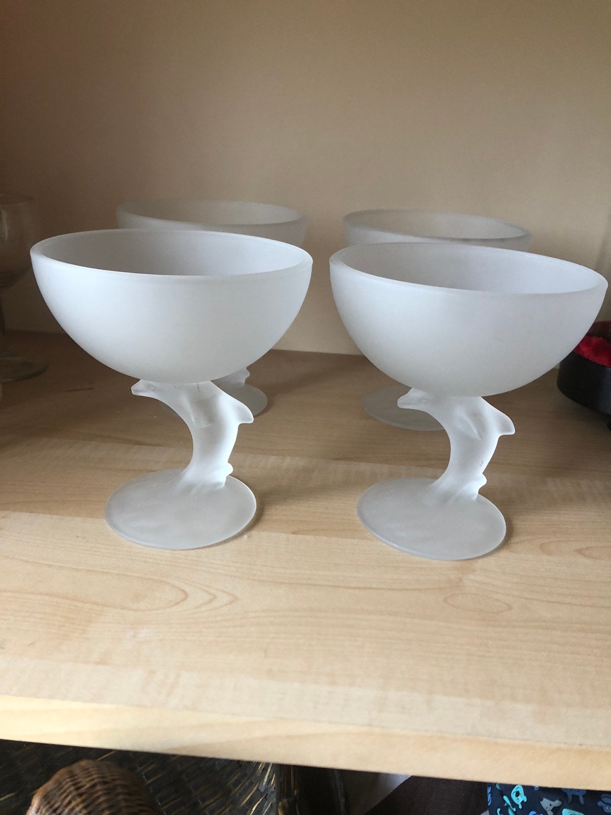 Verres:coupes glacées, verres à cocktail, verres à vin, etc., Enlèvement
