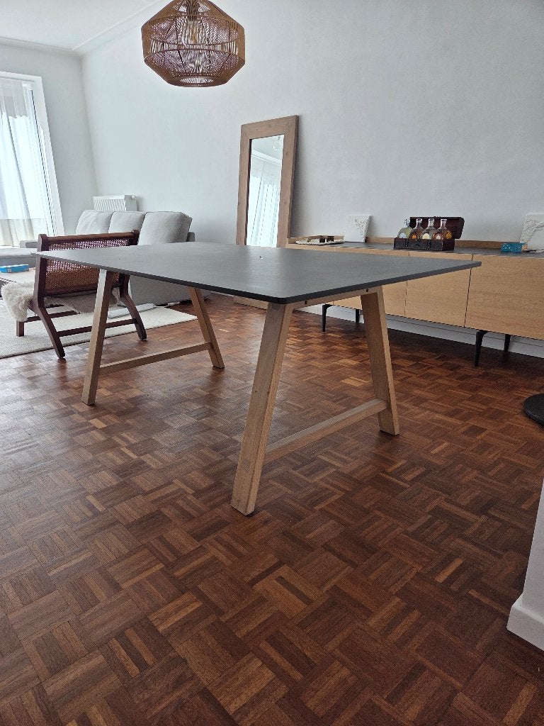 Andersen Furniture T1 Design tafel 180 x 95 cm (Eiken/Zwart), Huis en Inrichting, Tafels | Eettafels, Gebruikt, 50 tot 100 cm