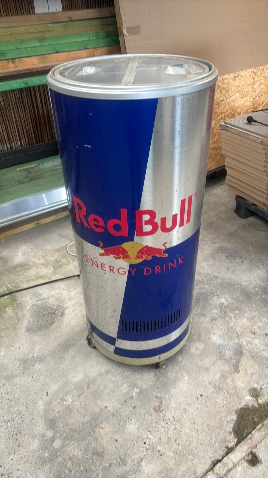 Redbul frigo, Ophalen, Gebruikt