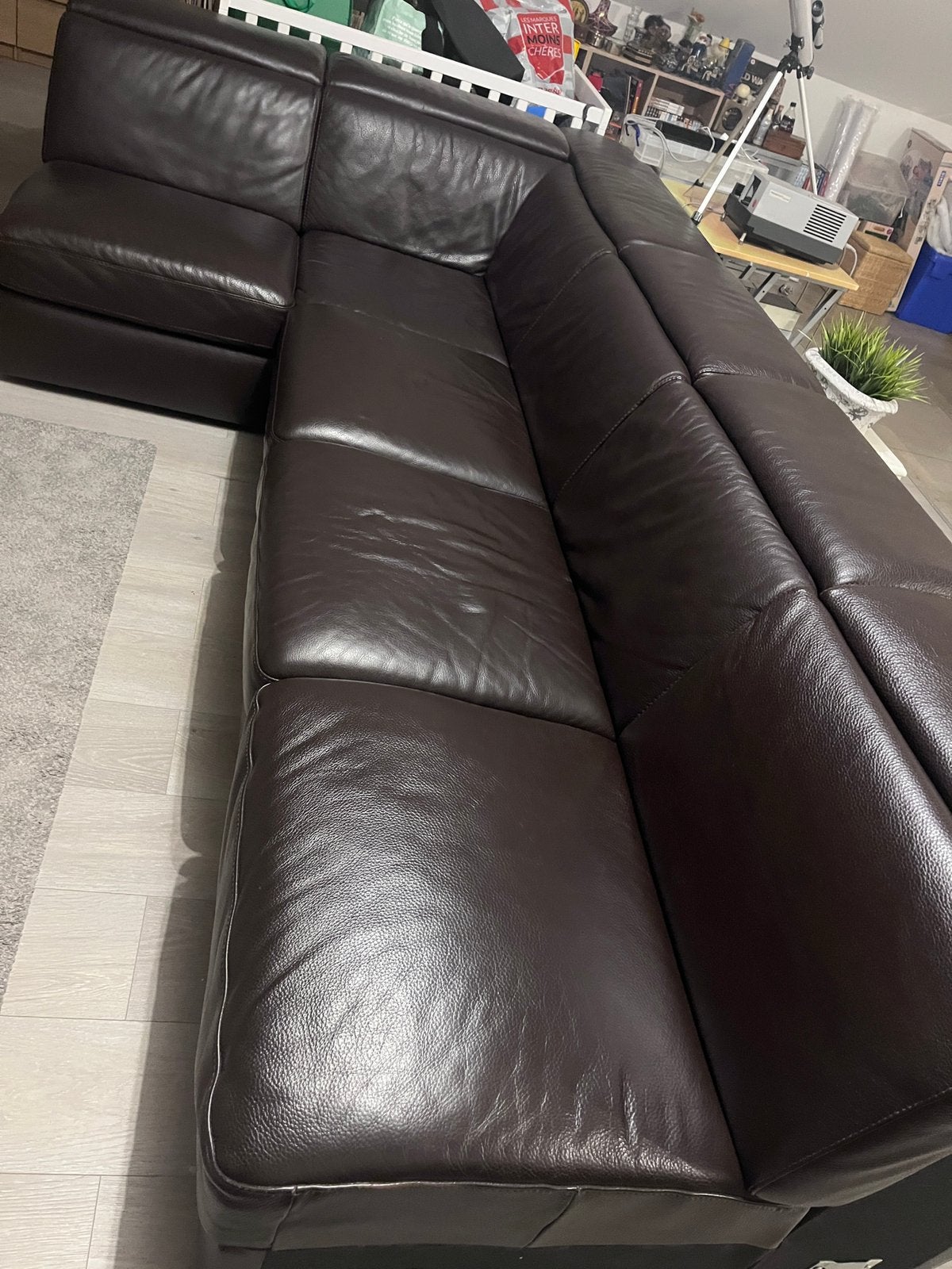 Canapé d'angle Natuzzi Clyde avec 2 fauteuils, Enlèvement, Cuir