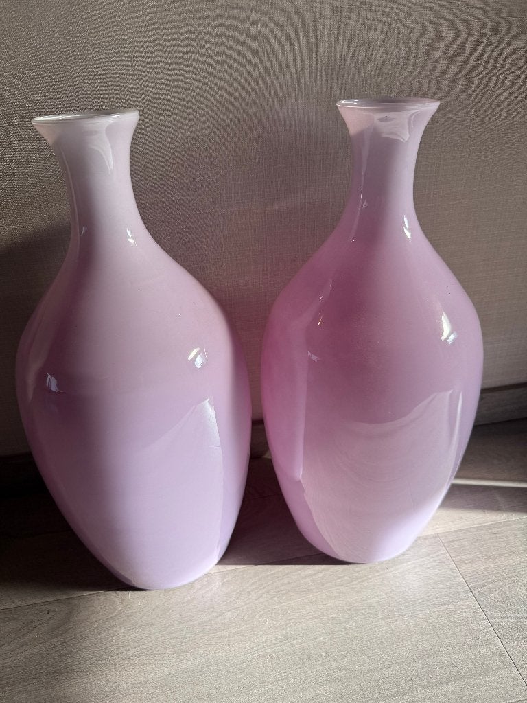 2 mooie vasen, Maison & Meubles, Enlèvement, Comme neuf, Violet, 46 cm