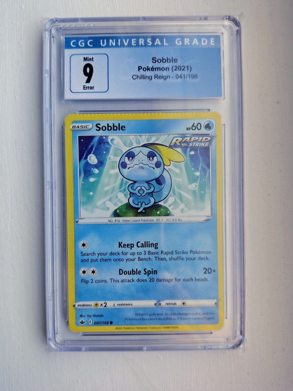 Sobble Crimped slab, Hobby en Vrije tijd, Ophalen of Verzenden, Nieuw, Losse kaart