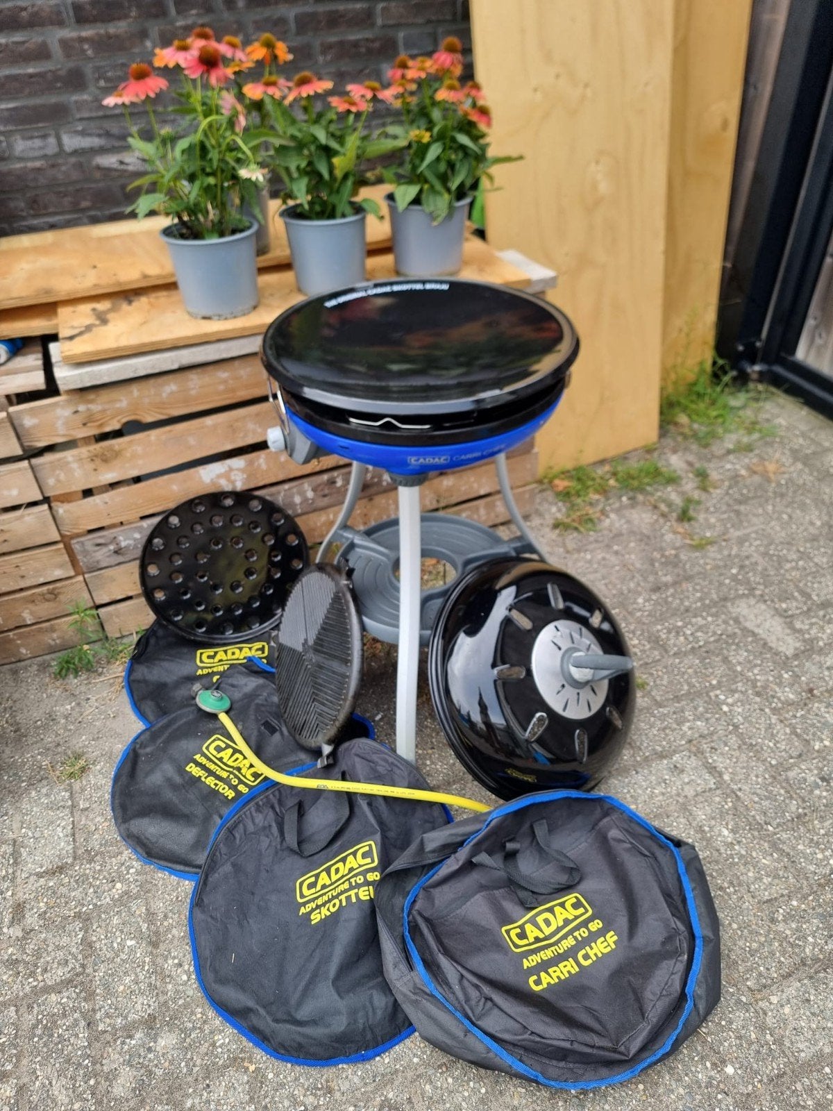 skottelbraai cadac, Ophalen