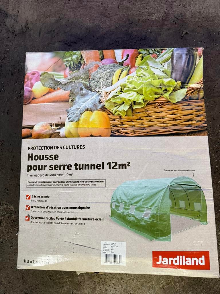 Couverture de serre tunnel 12 m², Ophalen, Nieuw, Kweekkas