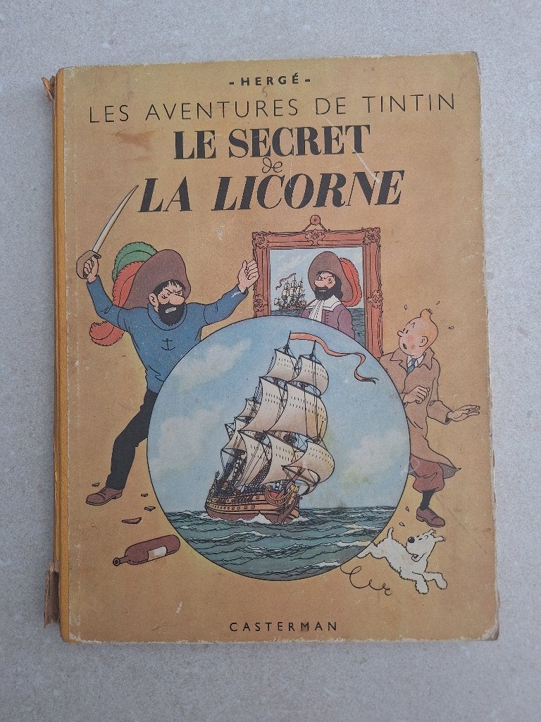 Le secret de la licorne 1946 tintin, Livres, Une BD, Enlèvement, Utilisé, Hergé