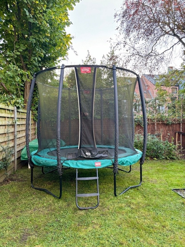 Trampoline Berg Champion 270 Airflow + filet sécurité Deluxe, Enlèvement, Utilisé