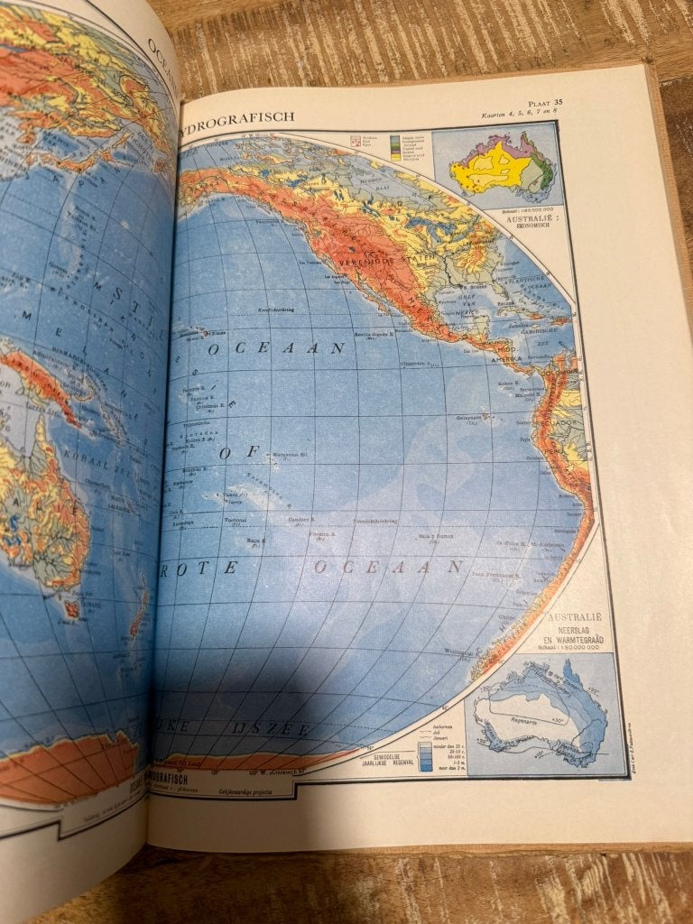 Algemene atlas, verzameling Roland 1958, Boeken, Atlassen en Landkaarten, Gelezen, Ophalen of Verzenden, Landkaart, 1800 tot 2000