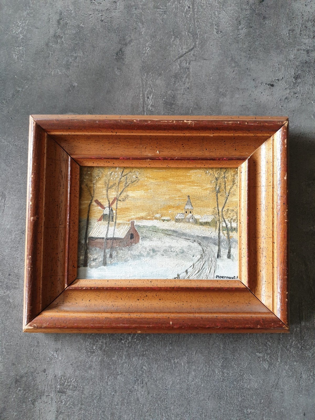 Schilderijtje winters landschap, Enlèvement ou Envoi, Encadré, Paysage