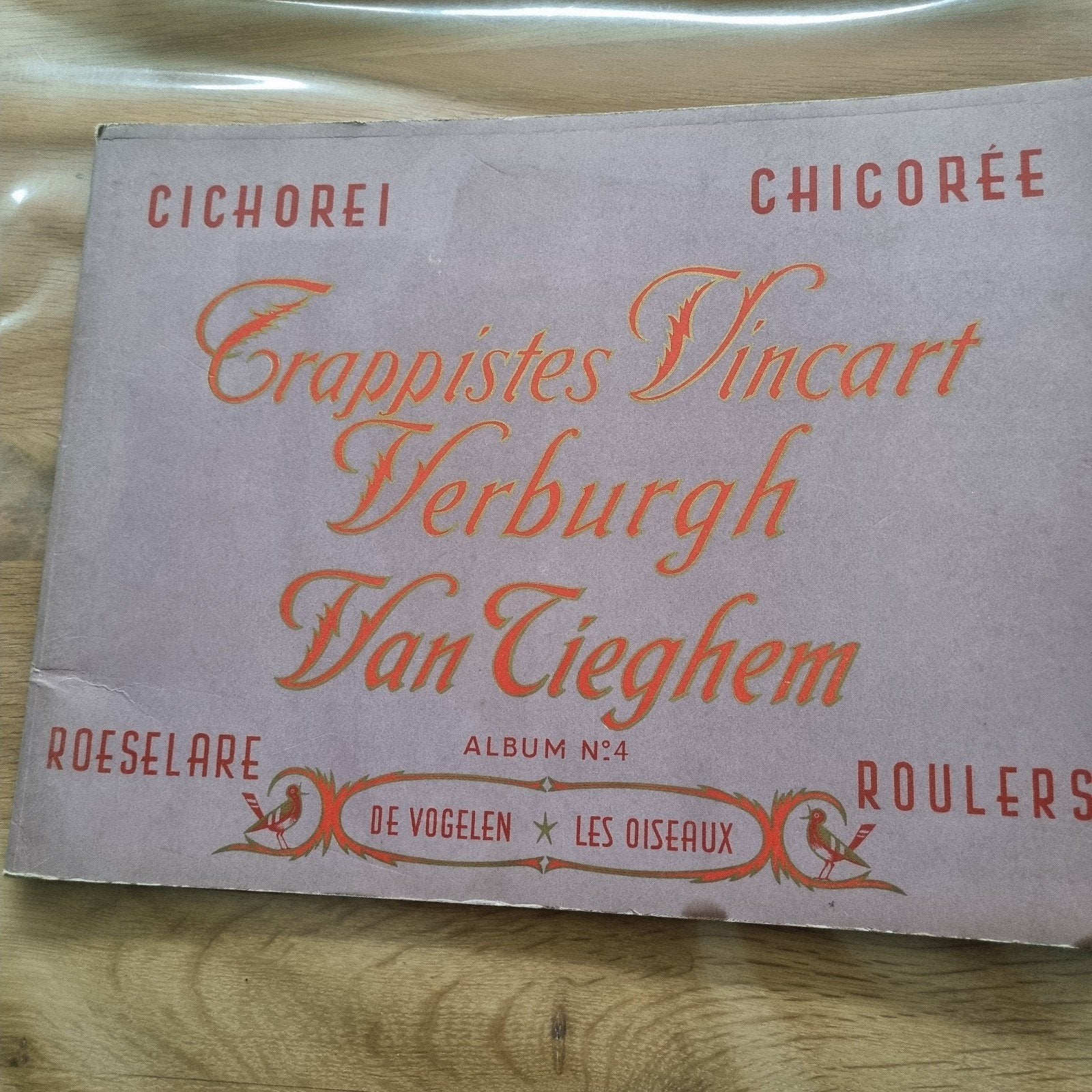 plaatjesalbum. set van 4 Cichorei Trappistes Vincart, Enlèvement