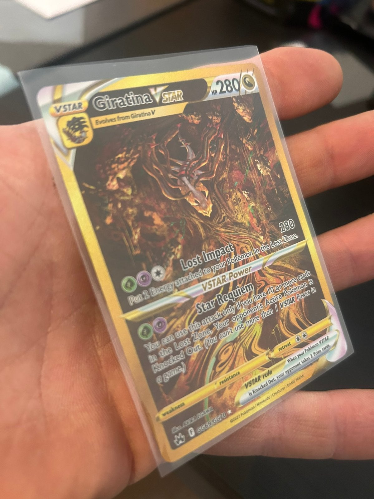Giratina V star crown zenith gg69-gg79, Ophalen, Zo goed als nieuw