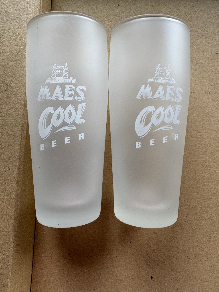 Maes Cool (2 glazen), Ophalen of Verzenden, Zo goed als nieuw, Glas of Glazen, Overige merken