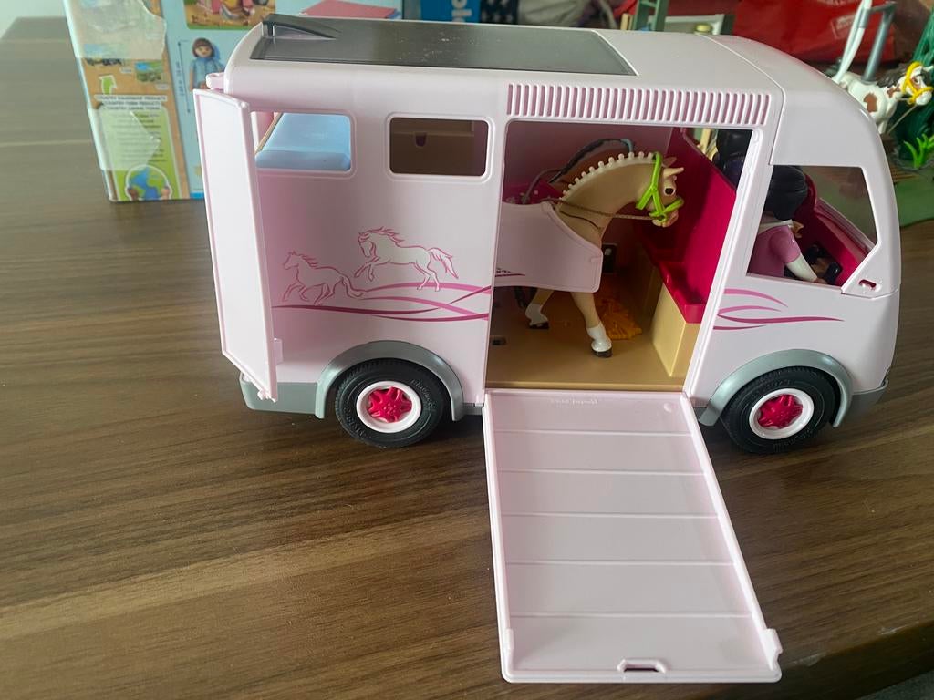 Playmobil paardentrailer te koop, Enlèvement, Comme neuf