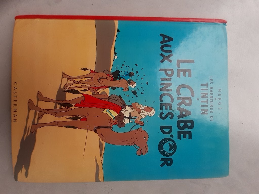 Kuifje de krab met de gouden klauwen editie 1984, Gelezen, Eén stripboek, Ophalen of Verzenden, Hergé.