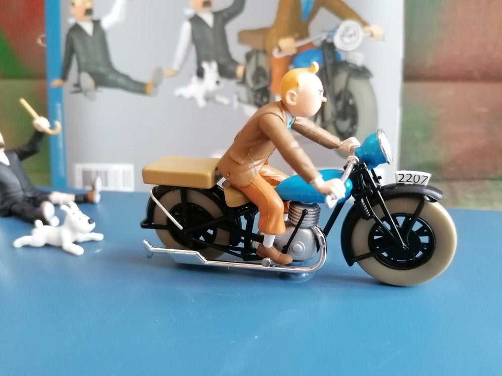 tintin moto, Enlèvement ou Envoi, Tintin, Neuf, Statue ou Figurine