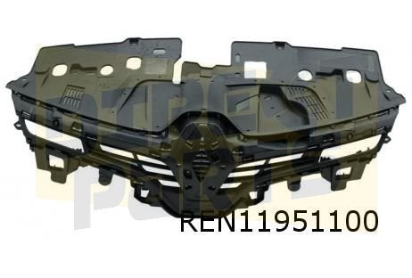 Renault Clio IV (1/13-9/16) voorbumpergrille boven MQ+ 62256, Neuf, Renault, -, -