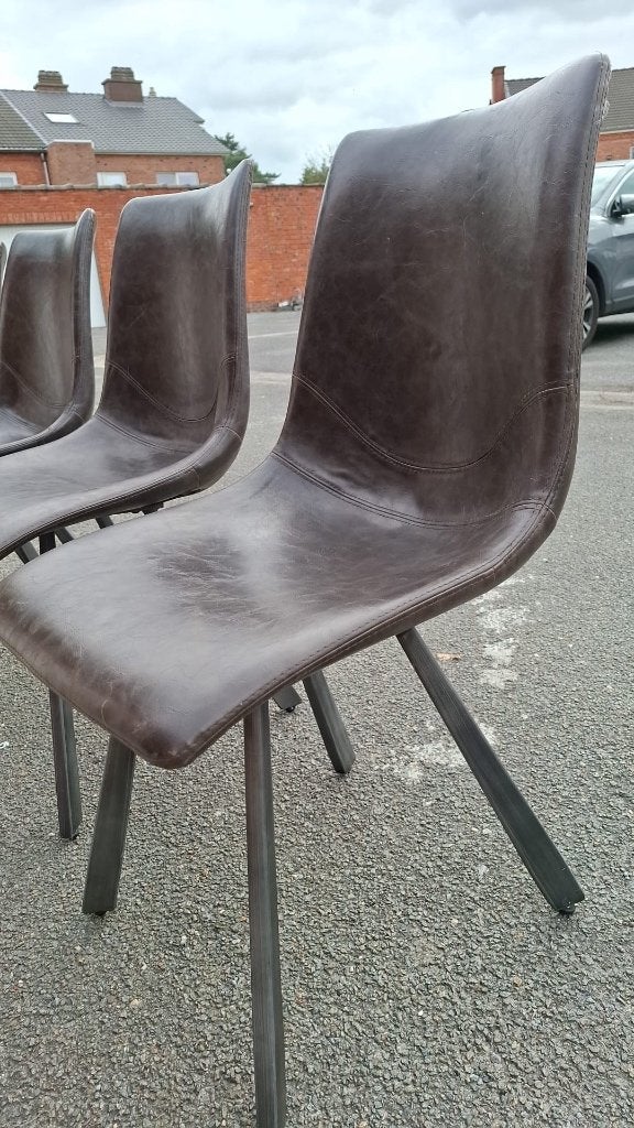 Kwalitatieve eetkamerstoelen in leder, Huis en Inrichting, Ophalen