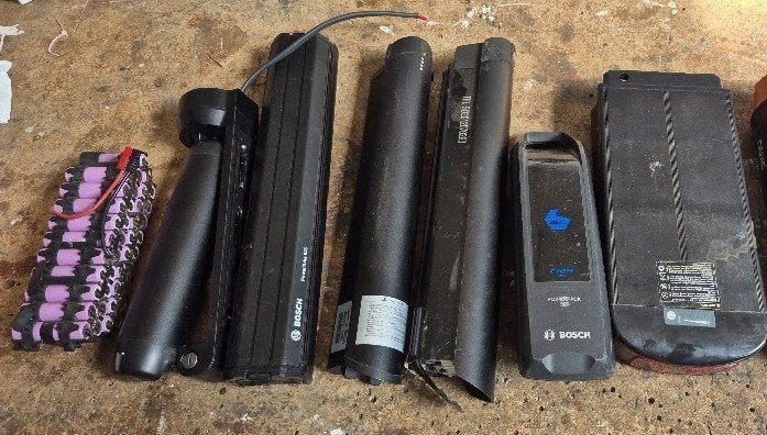 Batteries diverses pour vélos électriques (pour pièces), Enlèvement ou Envoi, Utilisé