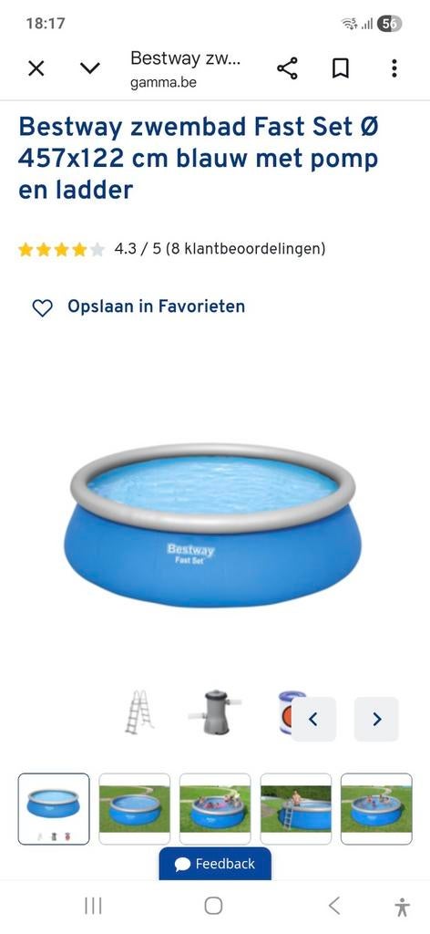 Zwembad bestway met alle toebehoren, Enlèvement, Couverture de piscine