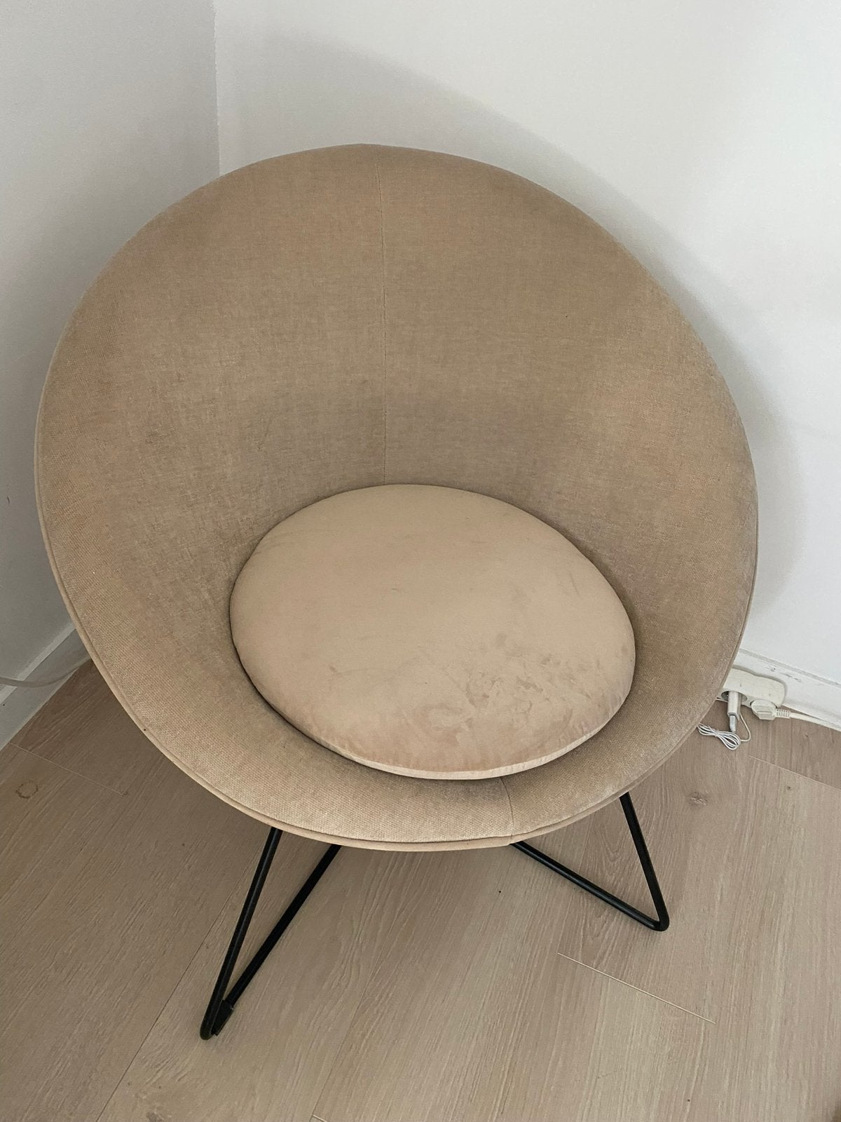 Mooie beige fauteuil Pomax, Ophalen, Zo goed als nieuw