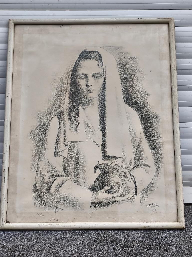 Lithographie signe louis buisseret, Antiquités & Art, Enlèvement ou Envoi