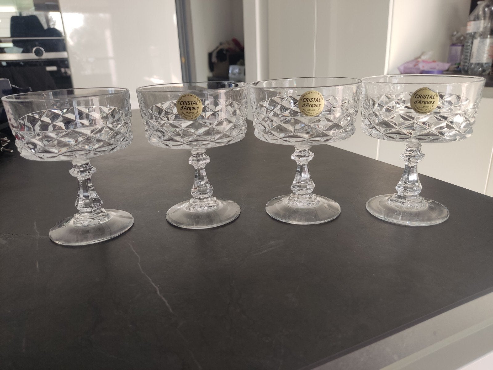 champagneglazen cristal d'arques, Enlèvement, Comme neuf, Autres types