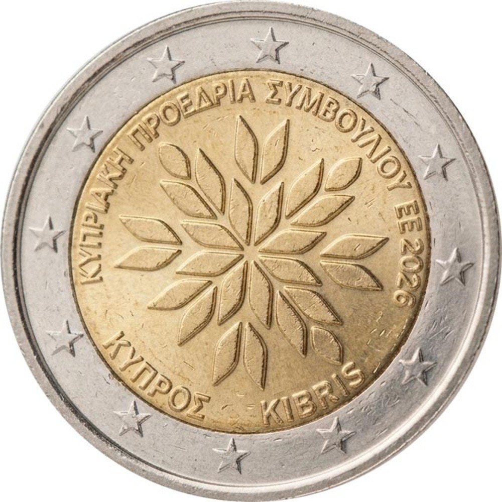 Cyprus 2026 - 2 euro - Voorzitter EU - UNC, Ophalen of Verzenden, Cyprus, 2 euro