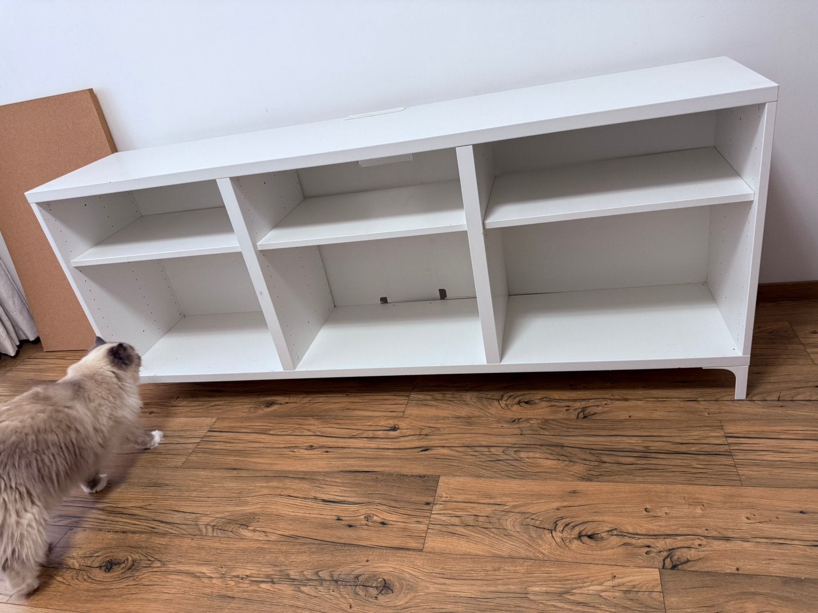 Meuble TV IKEA VIHALS blanc + IKEA KALLAX blanc 16 place, Enlèvement, Comme neuf