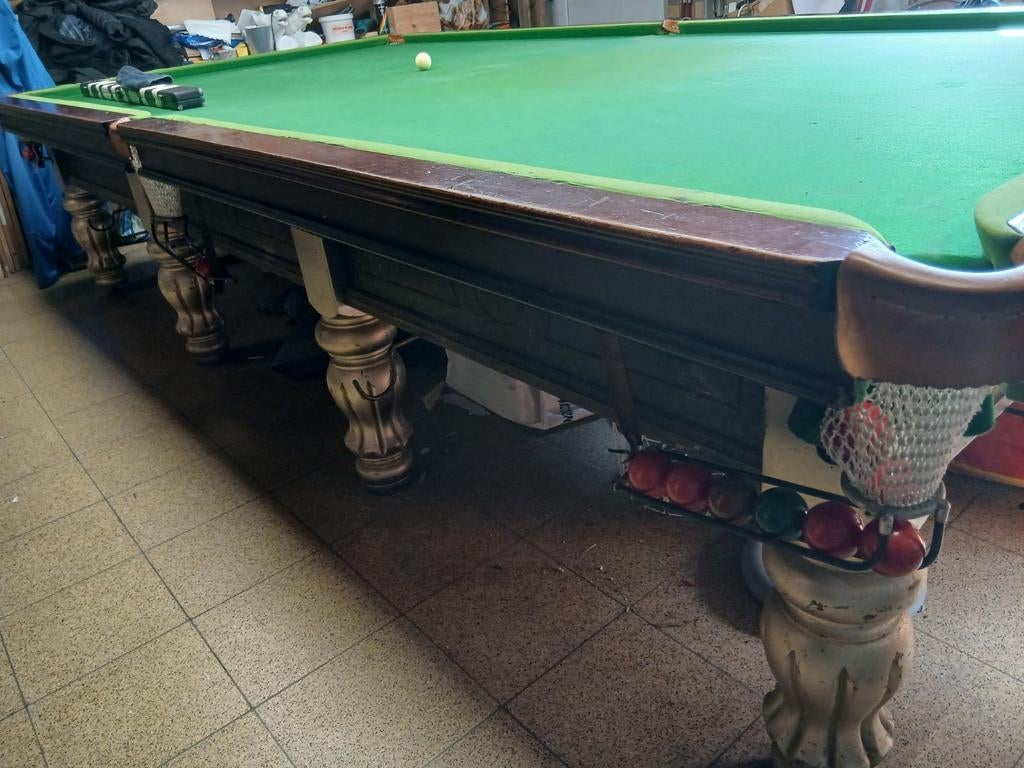 Snookertafel 12ft met toebehoren, Enlèvement ou Envoi