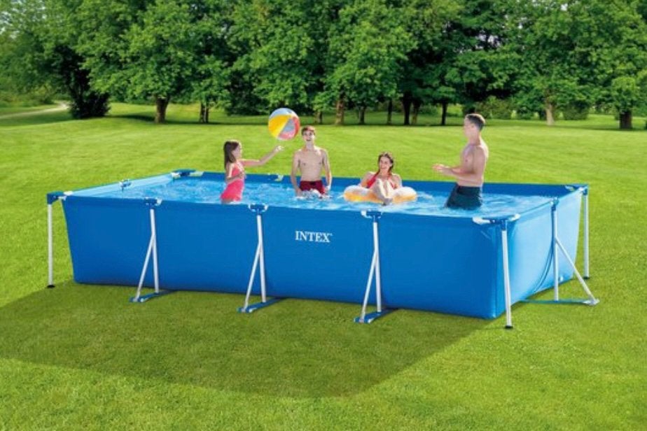 Intex zwembad 450x220x85, Ophalen, Zo goed als nieuw