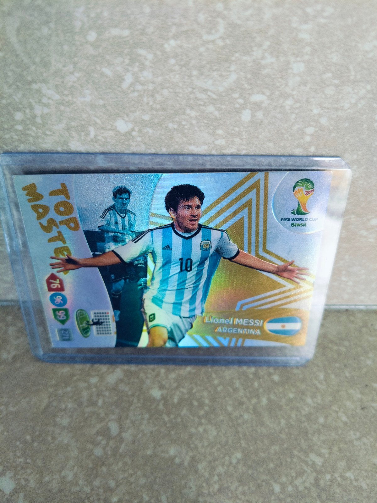 Lionel Messi Argentinië Panini WK 2014, Verzamelen, Sportartikelen en Voetbal, Ophalen of Verzenden